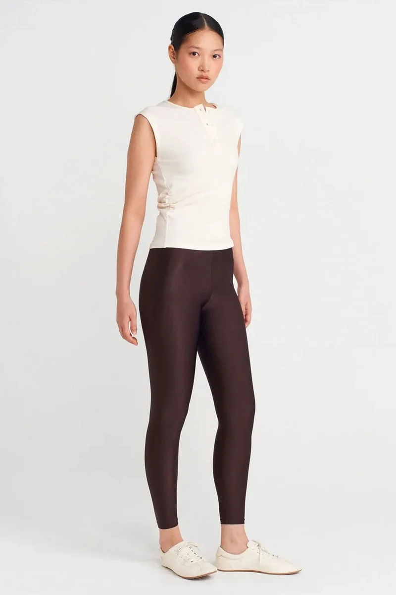 Dilvin Dusty White DILVIN Sleeveless Ribbed Button-Front Blouse for Women | Best Price UAE