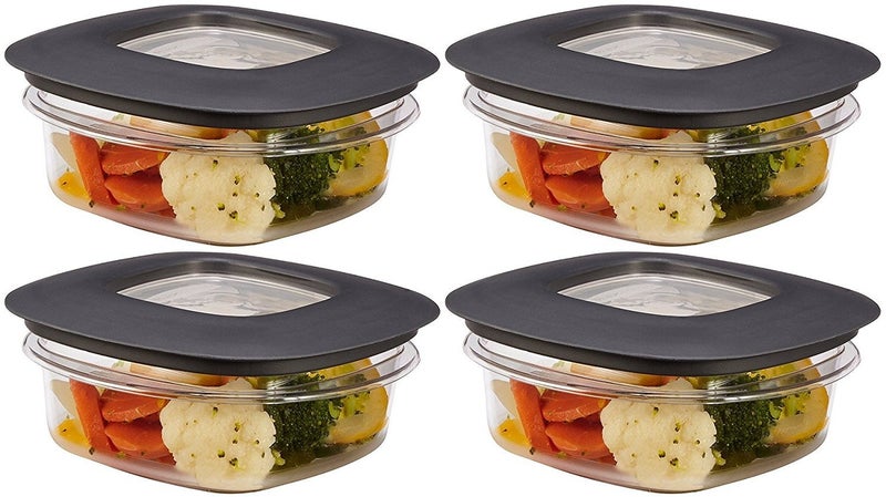 Rubbermaid Premier Food Storage Container  1.25 Cup  Grey (Pack of 4)