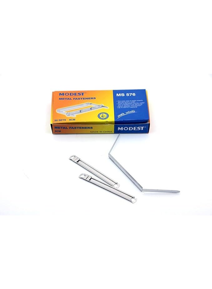MODEST FILE FASTENERS METAL SILVER MS576 - Image 2