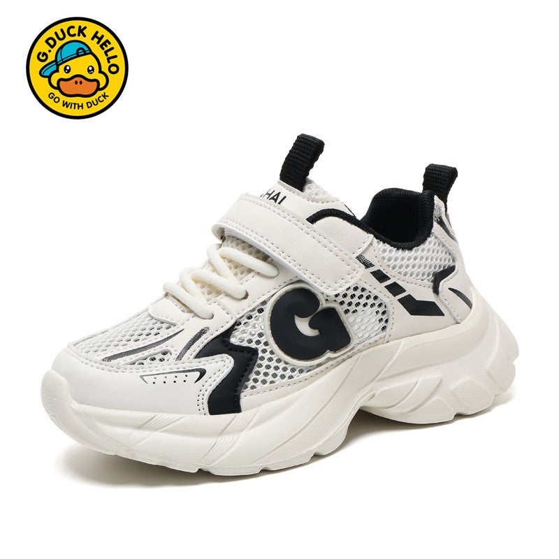 Little Yellow Duck Brand Children'S Shoes Boys' Shoes 2025 Spring Style Children'S Running Shoes Girls' Sports Shoes Mesh Girls' Shoes - Image 1