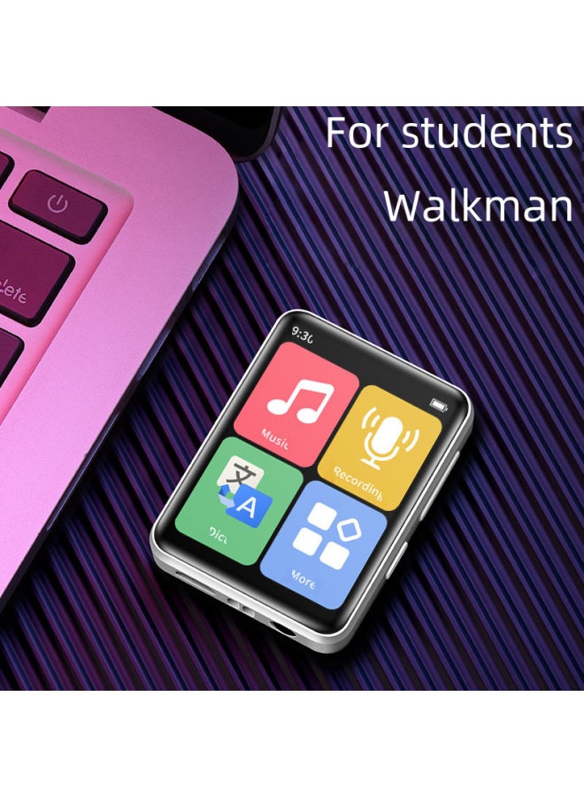 Pocket Mp3 Walkman Bluetooth Mp3 Music Player Listening To Songs Special Fiction Artifact-Body Color:1.77 Inch D2 Touch Version/Bluetooth/White/lanyard-Memory Capacity:With 128GB TF Card  - Image 2