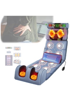 XiuWoo Back Massager With Remote Control, Warm Back Massager, Deep Tissue Pain Relief, Upgraded 6-Button Panel, Multi-Function Portable Massage Pad, Perfect Gifts For Your Family,Grey  - Image 1