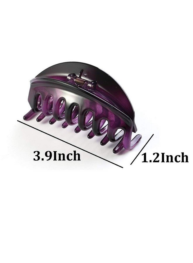 Rosette Hair Premium Chic Styling Hair Claw Clip Strong Holding Power Hair Clips Clamps Indoor Outdoor Hair Grip Hairpins Hairgrip For Women And Girls Hair Barrettes For Thick Hair (Amber+Purple) - Image 5