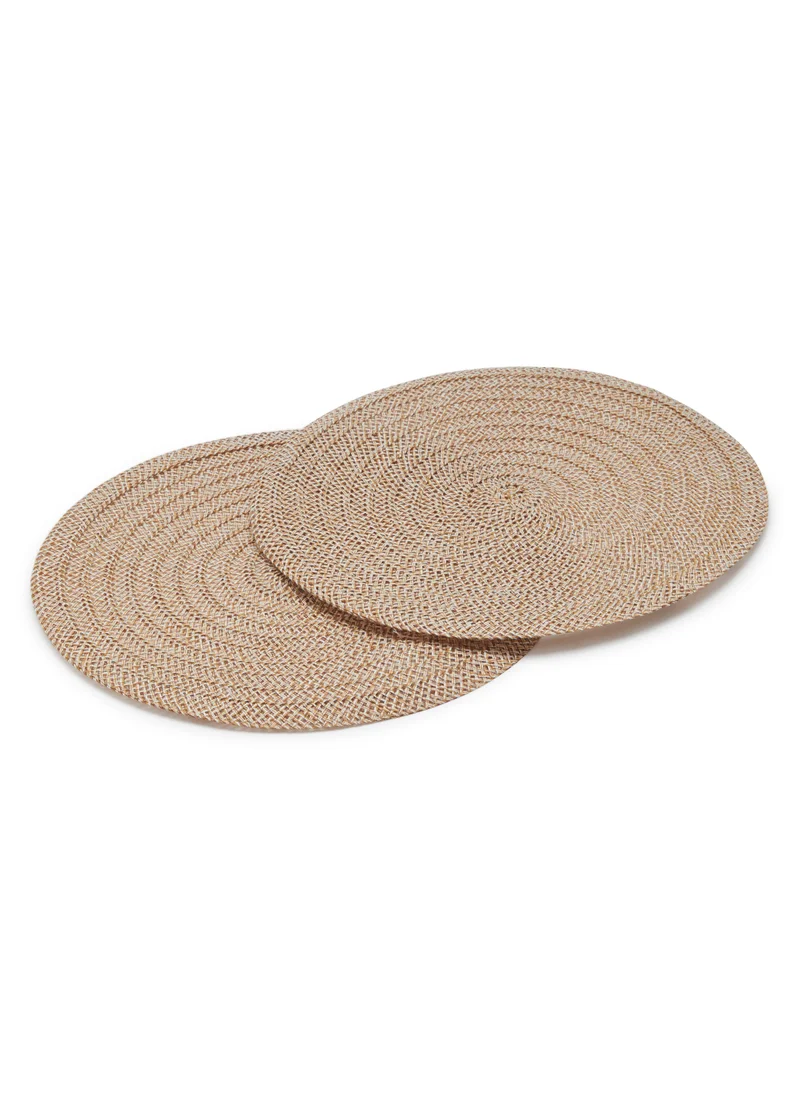 Coincasa Coincasa Set Of 2 Round Placemats