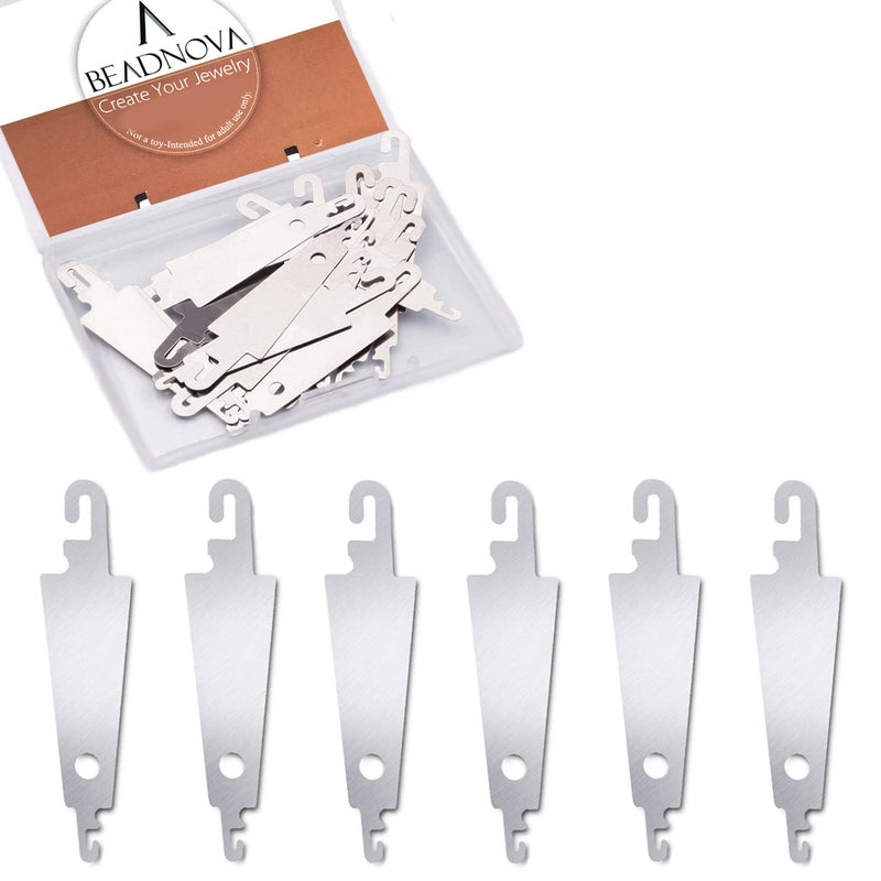 BEADNOVA Needle Threaders 20pcs Stainless Steel Sewing Needle Threader for Hand Sewing Large Eye Cross Stitch Embroidery Craft Knitting Quilting - Image 1