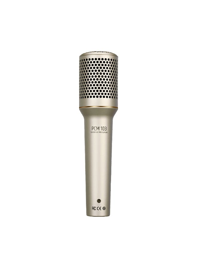 Takstar Pcm103 Handheld Condenser Microphone, Computer Network Karaoke, Recording, Host Live Broadcast Microphone, Black, Champagne Gold - Image 2