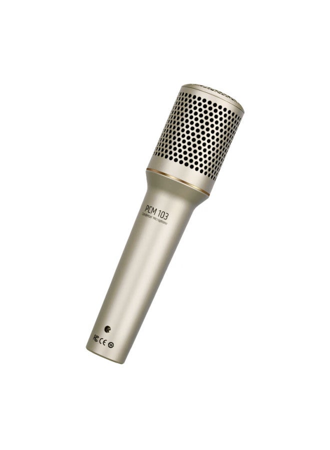Takstar Pcm103 Handheld Condenser Microphone, Computer Network Karaoke, Recording, Host Live Broadcast Microphone, Black, Champagne Gold - Image 1