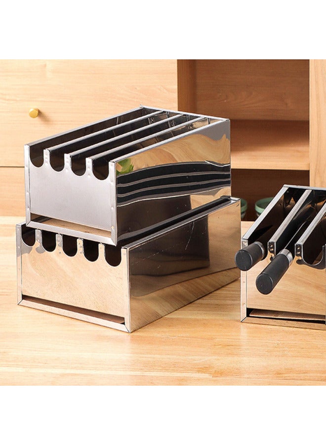 All-round Quanshi Hotel-specific Stainless Steel Knife Box, Commercial Knife Rack, Large Knife Holder With Lock, Storage Box, Organizer Shelf, 5 Compartments With Lid - Image 2