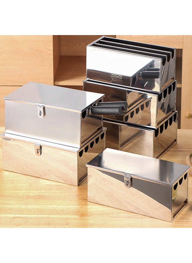 All-round Quanshi Hotel-specific Stainless Steel Knife Box, Commercial Knife Rack, Large Knife Holder With Lock, Storage Box, Organizer Shelf, 5 Compartments With Lid - Image 3