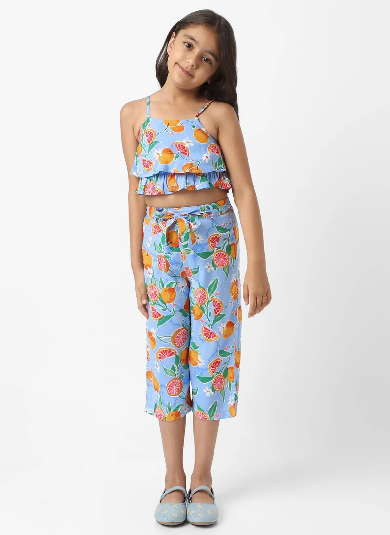 Nautinati Cotton Co-ords for Girls | Girls’ Rayon-Cotton Clothing Set | 4 to 8 Years