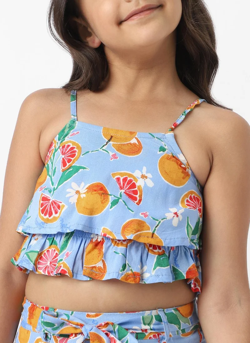 Nautinati Cotton Co-ords for Girls | Girls’ Rayon-Cotton Clothing Set | 4 to 8 Years