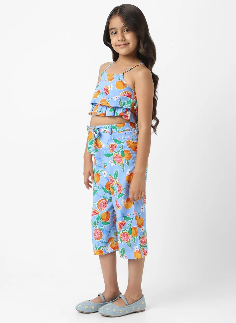Nautinati Cotton Co-ords for Girls | Girls’ Rayon-Cotton Clothing Set | 4 to 8 Years