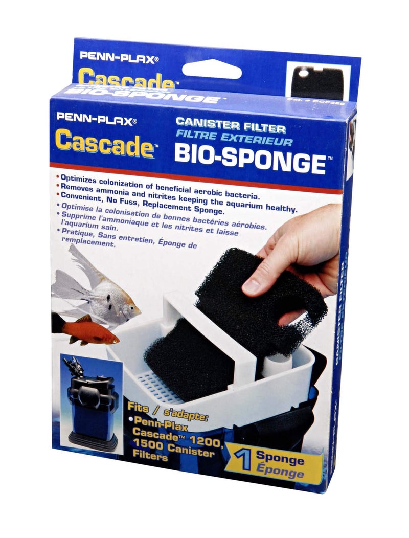 Penn Plax Penn-Plax Cascade 1200/1500 GPH Canister Filter Aquarium Bio Sponge Replacement; 1 Pack - Image 1