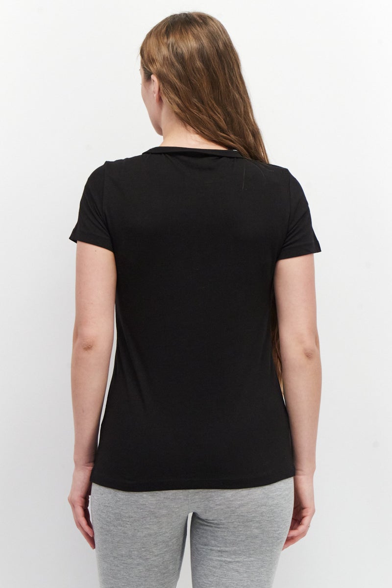 PUMA Women Sportswear Fit Short Sleeve Brand Logo Training T-Shirt, Black - Image 3