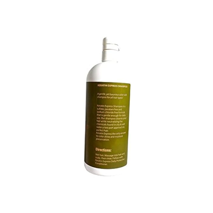 Keratin Express Shampoo Sulfate Free Gentle on Color Treated For all Hair Types Creates Volume Daily Use, 32 fl oz - Image 3