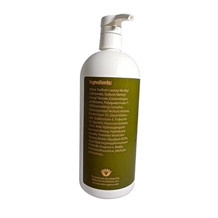 Keratin Express Shampoo Sulfate Free Gentle on Color Treated For all Hair Types Creates Volume Daily Use, 32 fl oz - Image 2