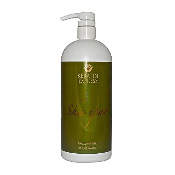 Keratin Express Shampoo Sulfate Free Gentle on Color Treated For all Hair Types Creates Volume Daily Use, 32 fl oz - Image 1