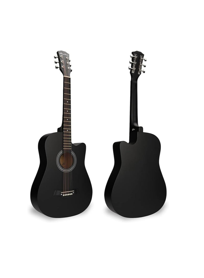 Megarya 38 INCH Acoustic guitar colour black - Image 1