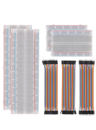 Besomi Electronics 4-Piece Breadboards Kit and 120 Jumper Wires - Designed for Arduino, Proto Shield, and Distribution Connecting Blocks: Perfect Choice for Electronics Enthusiasts - pzsku/ZC0A9BFB5343FAC3AEA14Z/45/_/1705846355/7b4333db-3312-4d3b-8e8d-0d1b7e2570ae