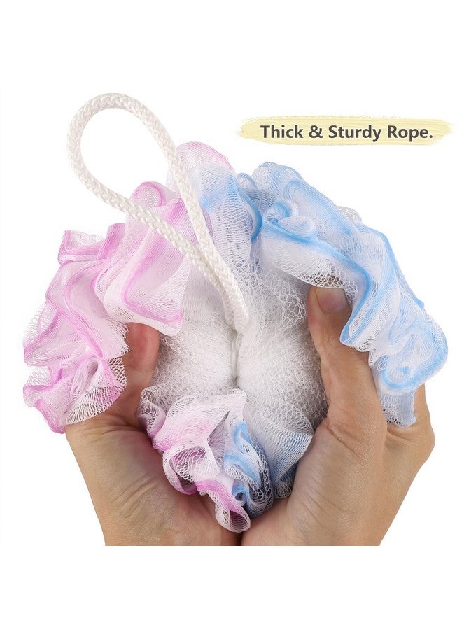BTYMS Loofah Sponge 60 Gram Shower Pouf Bath Scrunchies Shower Puff Exfoliating Body Wash Scrubber Bath Puffs For Washingset Of 4 - Image 4