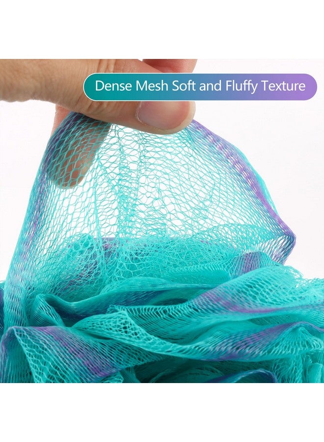 BTYMS Loofah Sponge 60 Gram Shower Pouf Bath Scrunchies Shower Puff Exfoliating Body Wash Scrubber Bath Puffs For Washingset Of 4 - Image 2