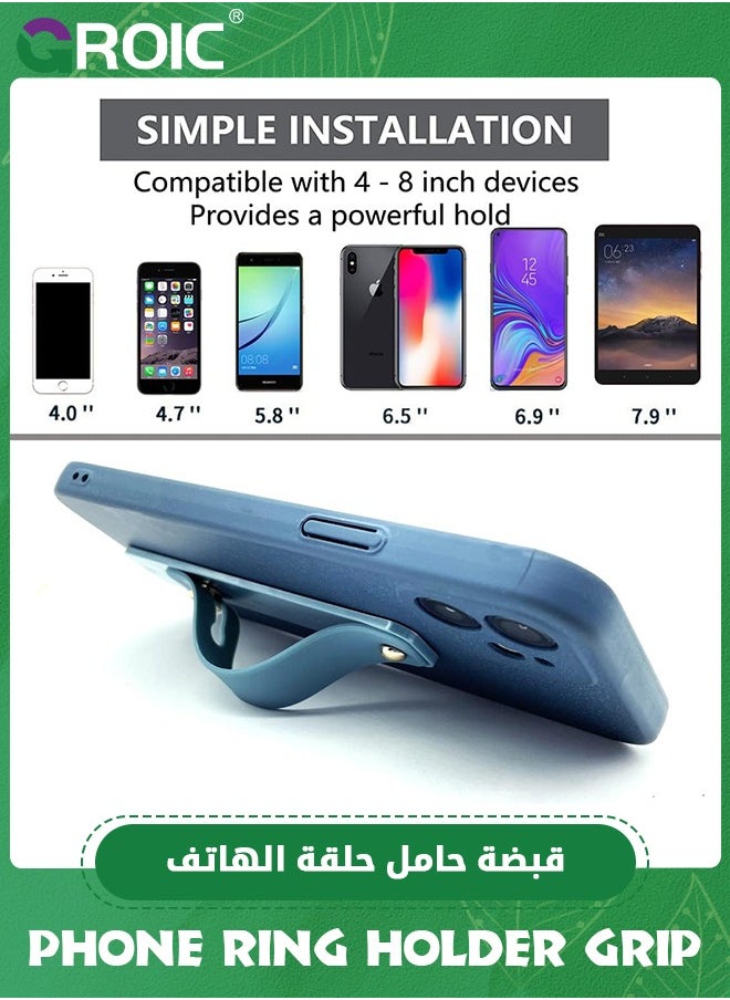 GROIC 6 Pieces Phone Strap Grip, Vintage Colors Telescopic Phone Finger Strap Stand, Assorted Colors Silicone Universal Finger Loop for Most Mobile Phones and Cell Phone Case  - Image 5