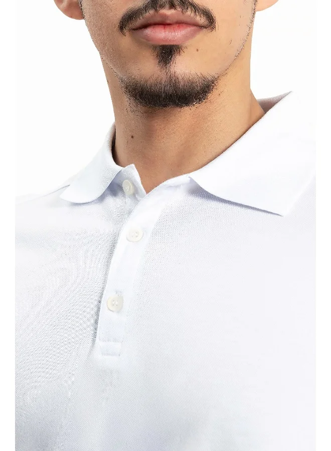 Wecre8 Men White Polo T-Shirt
