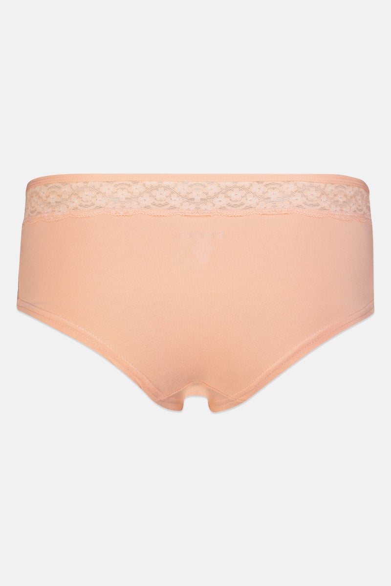 bebe Women 3 Pieces Lace Detail Booty Panties, Multicolor - Image 4