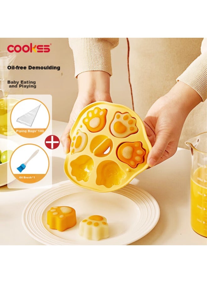 Cookss Baby Food Steamed Cake Mold, Infant Steamed Cake Mold, Home Diy Baking Silicone Disposable Piping Bags, 100 Pieces - Image 1