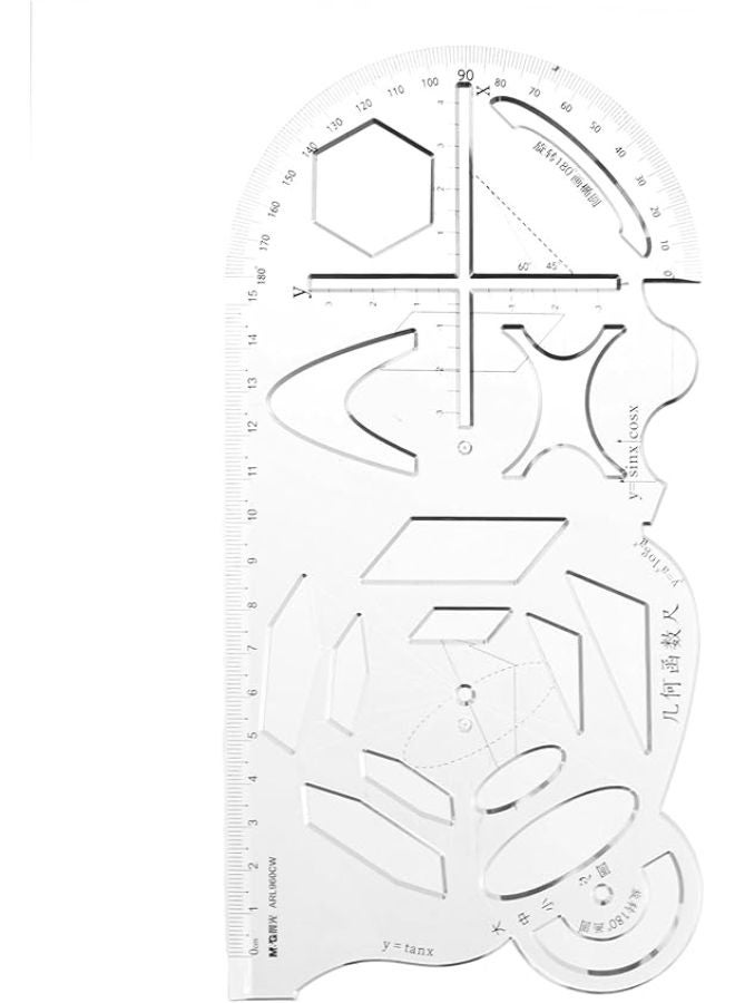 ام اند جي مسطرة بلاستيكية، 15 سم، تصاميم إبداعية لقياسات دقيقة، مثالية للمدرسة والمكتب - Image 1