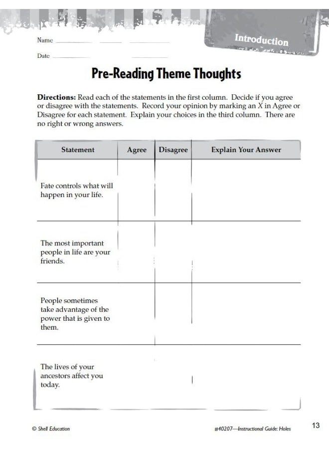Holes: An Instructional Guide for Literature - Image 5