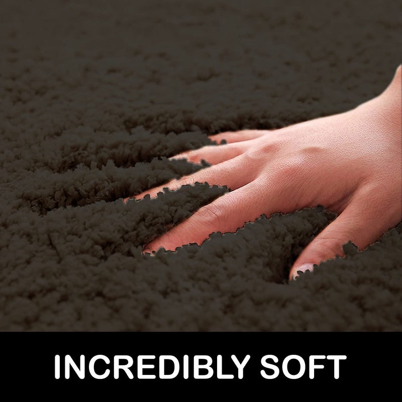FLOORING INDIA CO. FLOORING INDIA CO Bathmat Super Soft Anti Skid 40x60 cm Water Absorbent Floor Mats with 2500 GSM Microfiber Newman Bathroom Mat for Kitchen and Bedroom Door Arabic Coffe Pack of 1 - Image 3