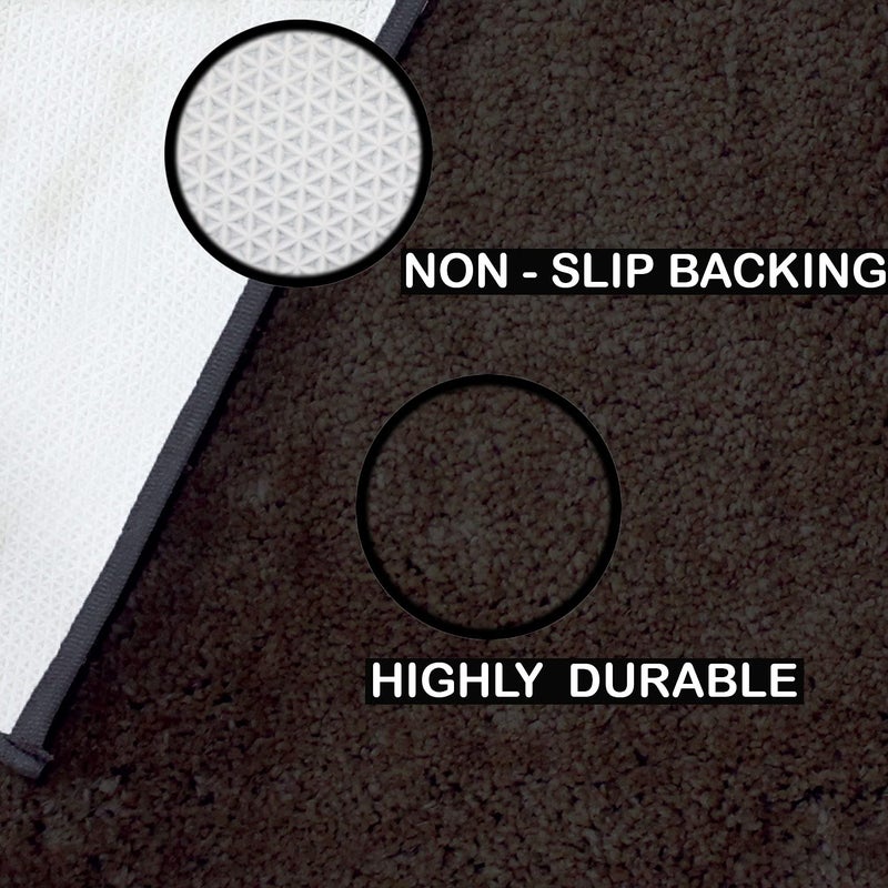 FLOORING INDIA CO. FLOORING INDIA CO Bathmat Super Soft Anti Skid 40x60 cm Water Absorbent Floor Mats with 2500 GSM Microfiber Newman Bathroom Mat for Kitchen and Bedroom Door Arabic Coffe Pack of 1 - Image 5