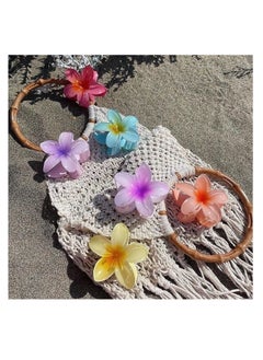 Hihonor Flower Hair Claw Clips-4PCS for Thick Hair,Strong Hold Nonslip,Hawaiian,Cute Large Hair Clips,Banana Clip for Thin Hair,Hair Accessories for Women Girls Holiday Gifts (4pcs large colorful)  - Image 5