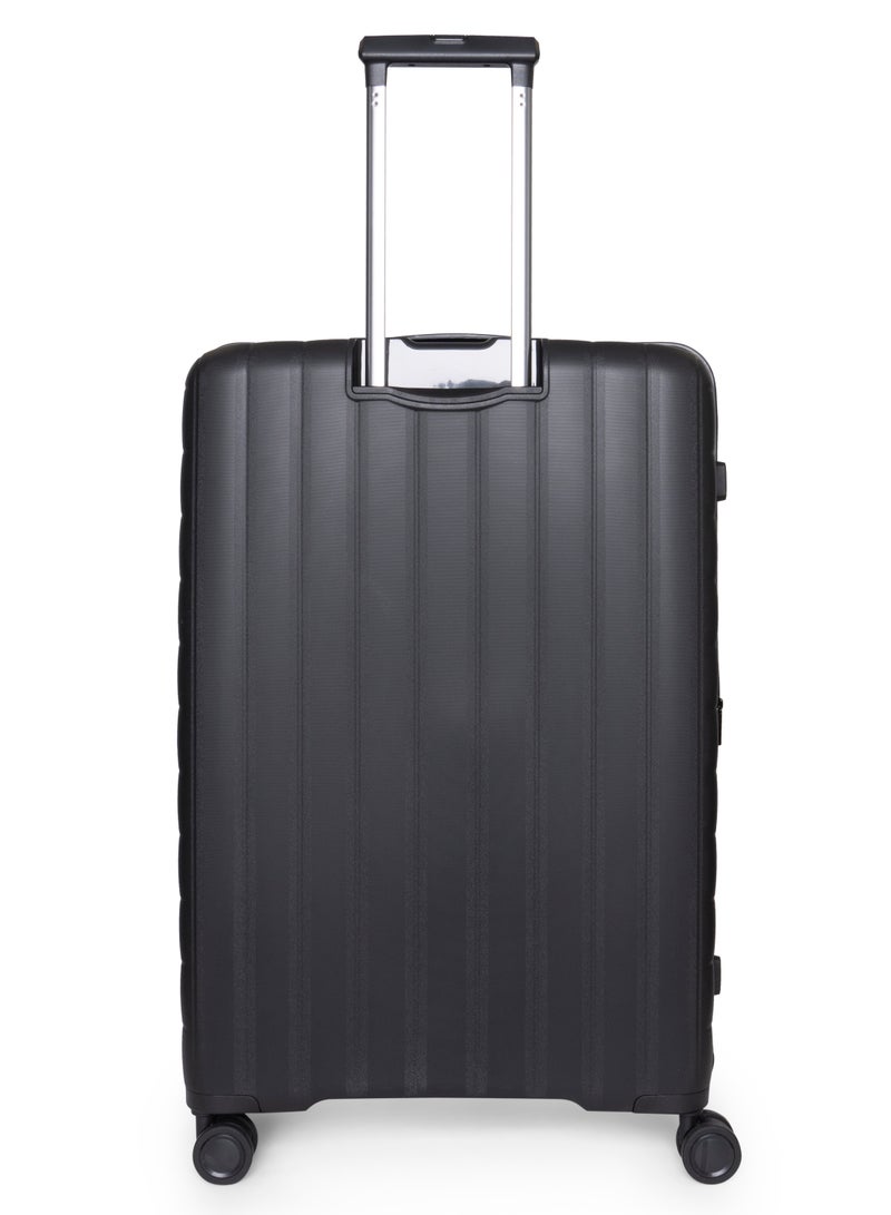 GIORDANO Giordano Titanium 28-Inch Check-In Luggage – Large Hard Shell Trolley Suitcase with Extra Secure Lock, Expandable Luggage Design, 360° Double Spinner Wheels, Lightweight Unbreakable Travel Bag – Black  - Image 3