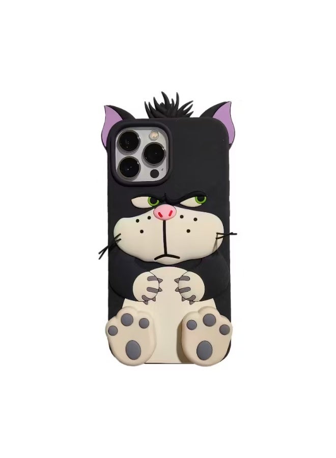 Temu Original 3D Cute Cat Design Phone Case with Extendable Legs for Phone Holder, High Quality, Suitable for iPhone 14 Pro Max, Cute and Unique Protective Cover, Shockproof and Scratch Resistant - Image 1