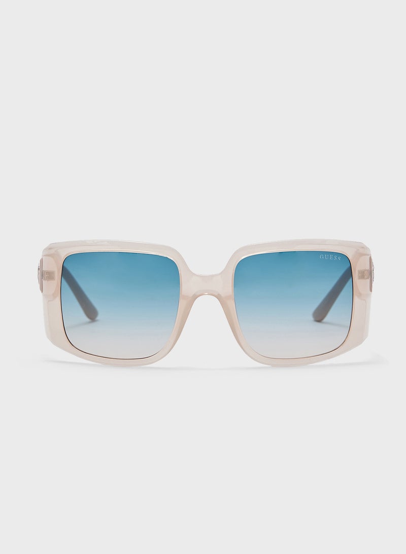 GUESS Square Oversize Flat Sunglasses - Image 2