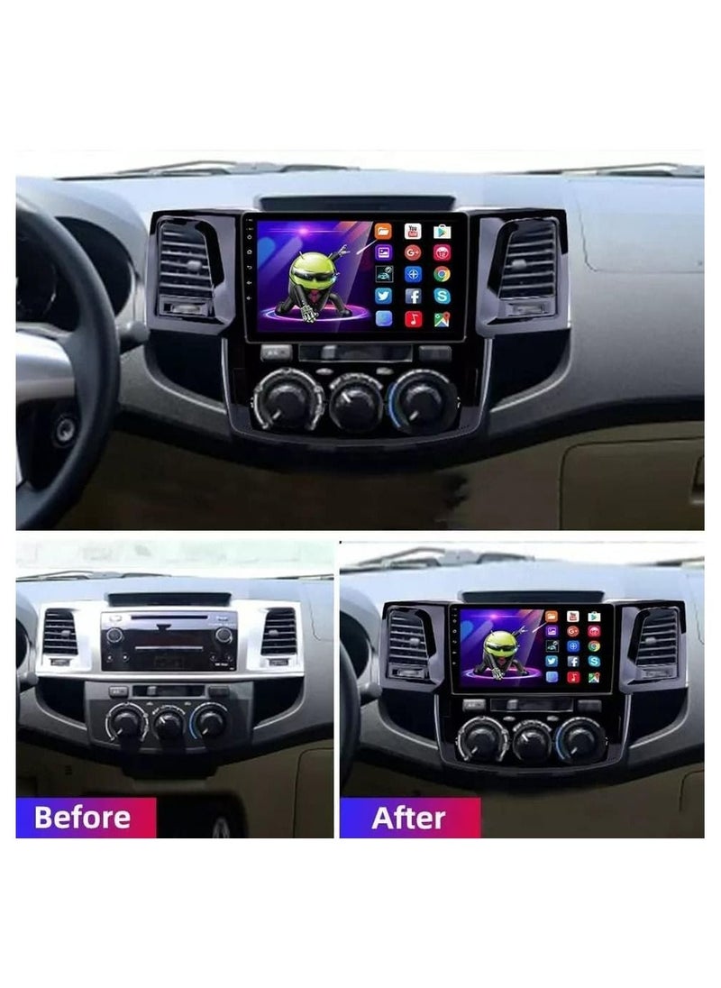 SHEZA STAR - Android Screen For Toyota Fortuner 2008 2009 2010 2011 2012 2013 2014 2015 4GB RAM 64GB ROM Support Apple Carplay Android Auto Wireless QLED 9 Inch Touch Screen With Backup Camera Included - Image 1