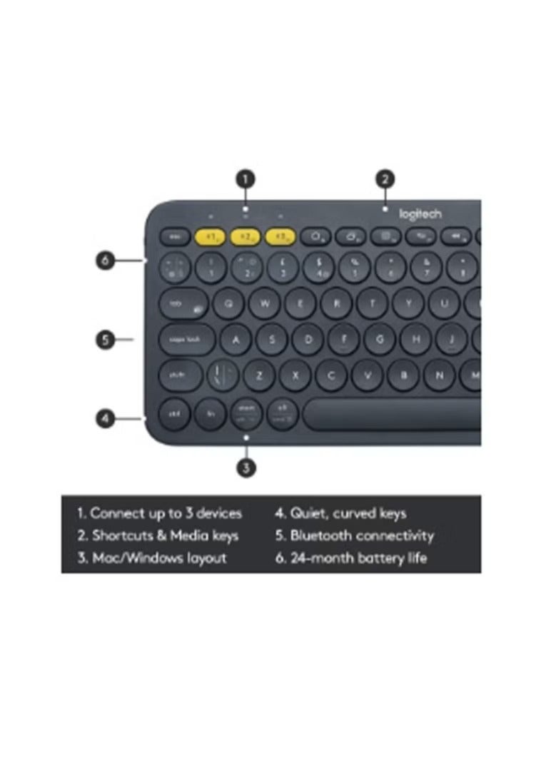 Logitech K380 Multi-Device Bluetooth Keyboard Language - Arabic - Image 2