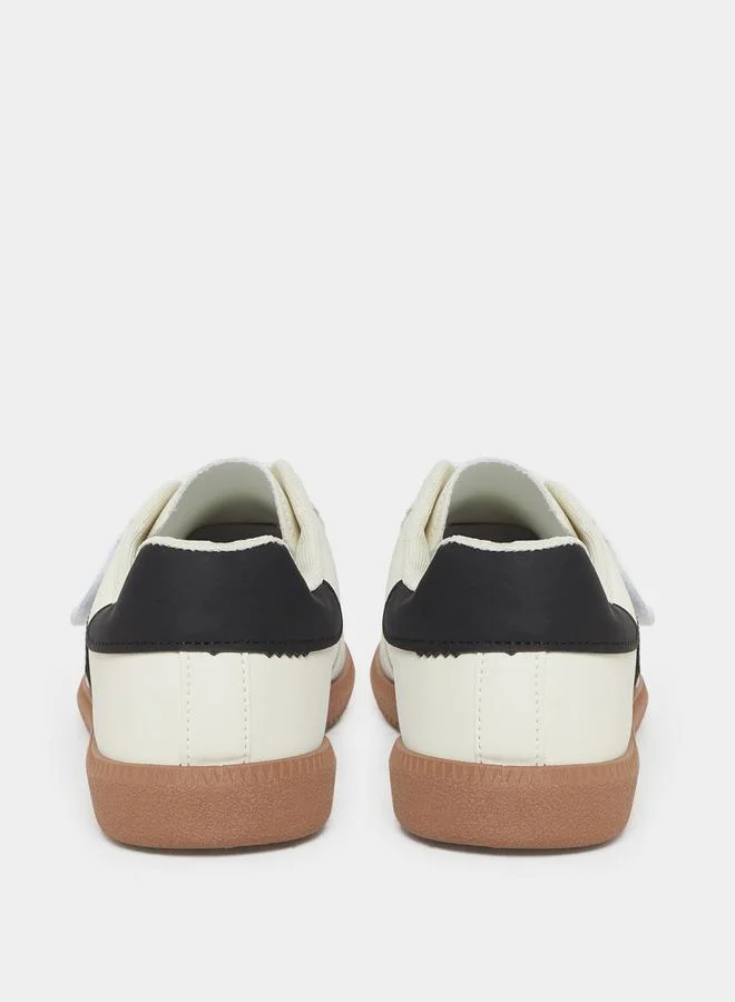 Styli Styli Panelled Sneakers with Hook and Loop Closure