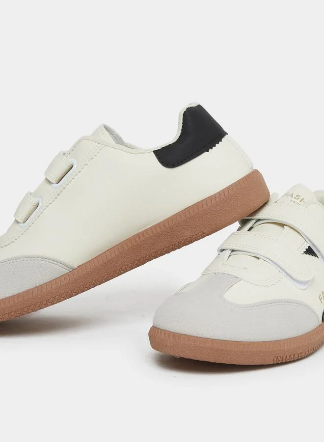 Styli Styli Panelled Sneakers with Hook and Loop Closure