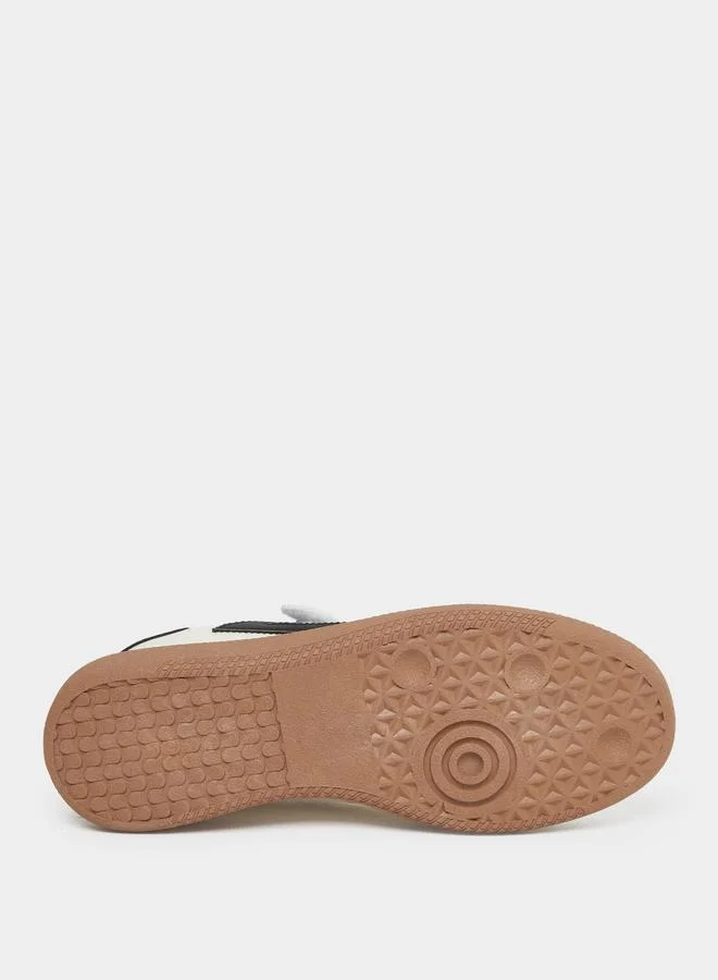 Styli Styli Panelled Sneakers with Hook and Loop Closure