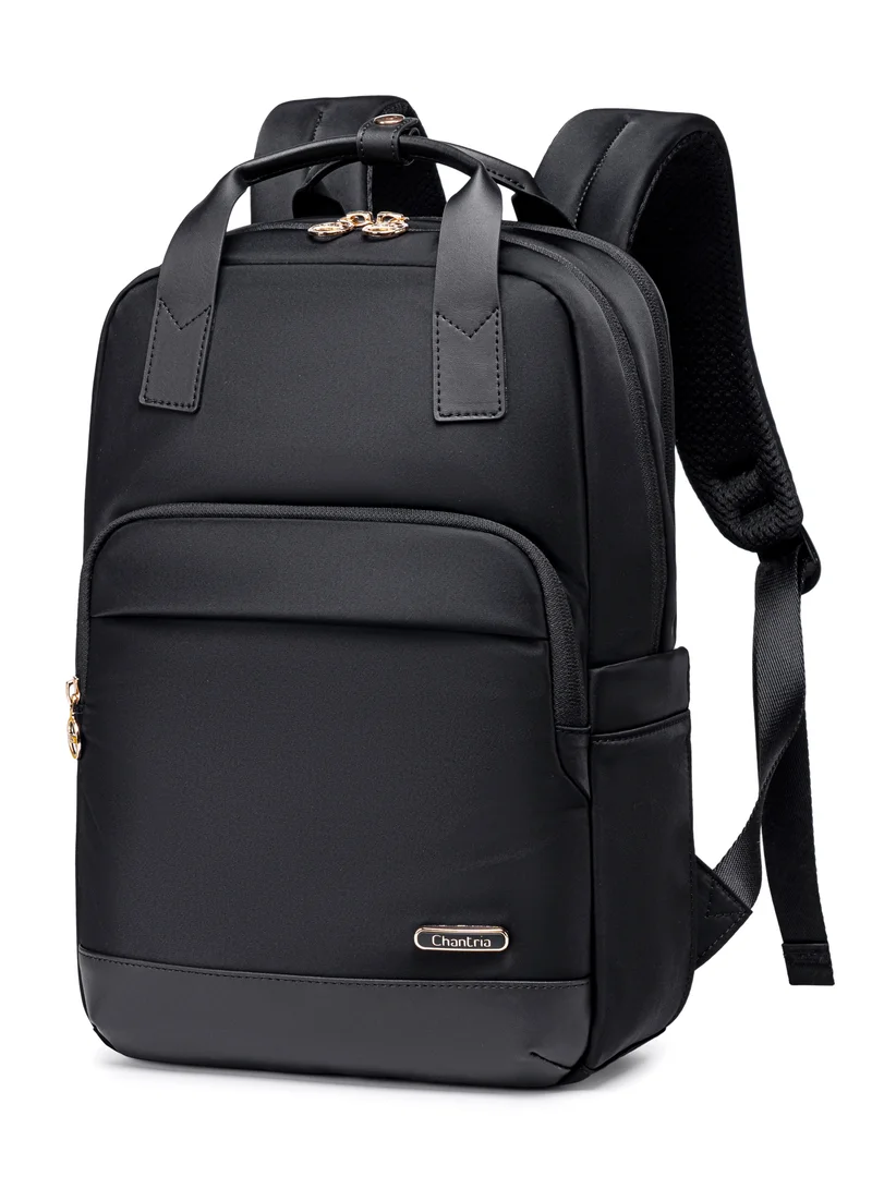 Premium Lightweight Laptop Backpack for Women Water Resistant Multifunctional Anti-Theft Daypack for Casual/Office/School/College, CB00762-Black