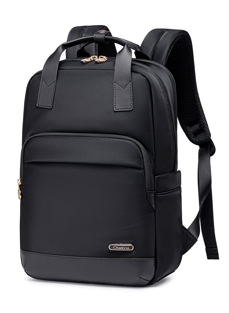 Chantria Premium Lightweight Laptop Backpack for Women Water Resistant Multifunctional Anti-Theft Daypack for Casual/Office/School/College, CB00762-Black - Image 1
