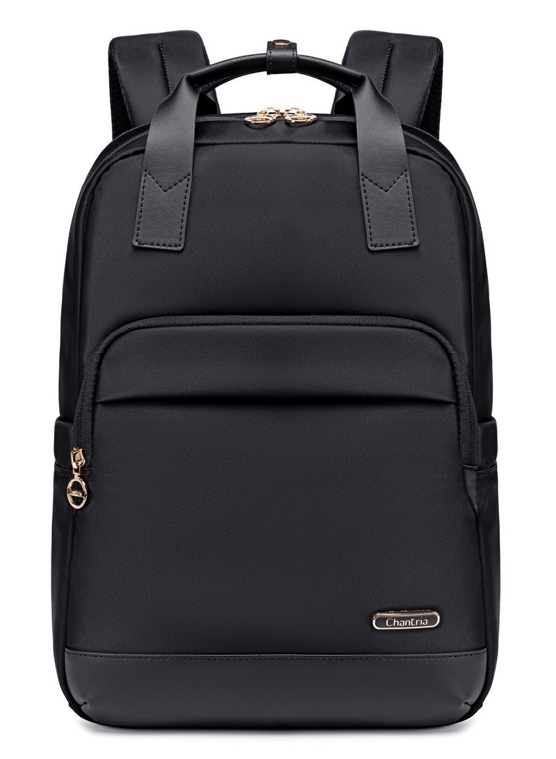Chantria Premium Lightweight Laptop Backpack for Women Water Resistant Multifunctional Anti-Theft Daypack for Casual/Office/School/College, CB00762-Black - Image 2