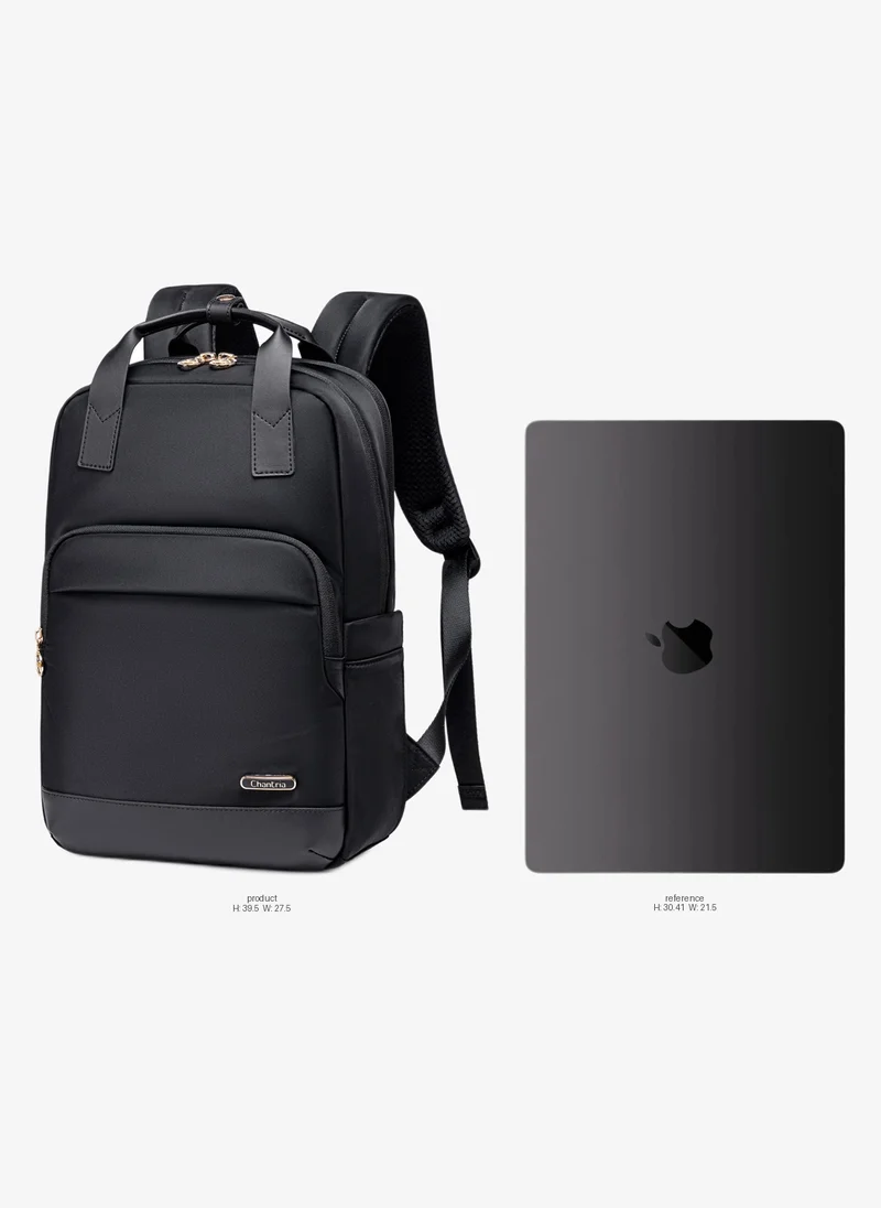 Chantria Premium Lightweight Laptop Backpack for Women Water Resistant Multifunctional Anti-Theft Daypack for Casual/Office/School/College, CB00762-Black