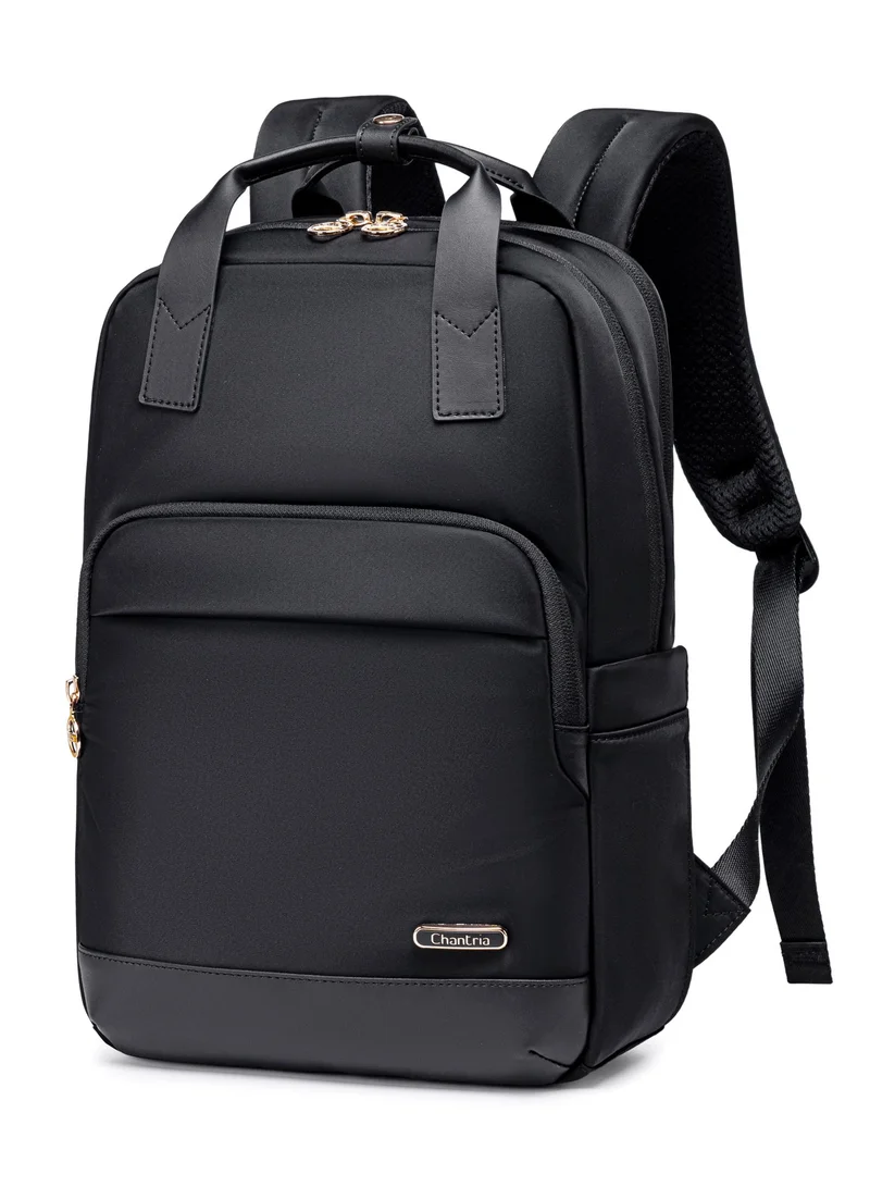 Chantria Premium Lightweight Laptop Backpack for Women Water Resistant Multifunctional Anti-Theft Daypack for Casual/Office/School/College, CB00762-Black
