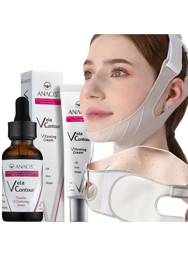 Anacis سيروم كريم حزام الرقبة المتقدم يعمل على تصحيح مرئي للرقبة والذقن وخط الفك - الخطوط الدقيقة - تجاعيد الرقبة - الجلد المترهل (كريم حزام السيروم) - Image 1