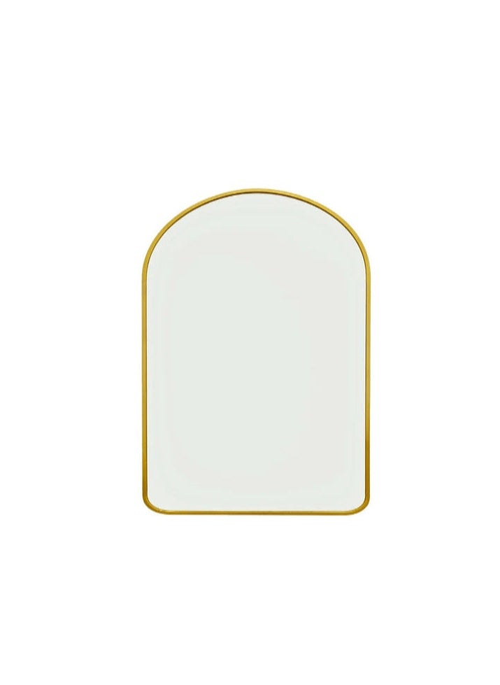 أي كي دي سي مرآة حائط مستطيلة من AKDC، مقاس 41 سم × 30 سم، لون ذهبي  - Image 2