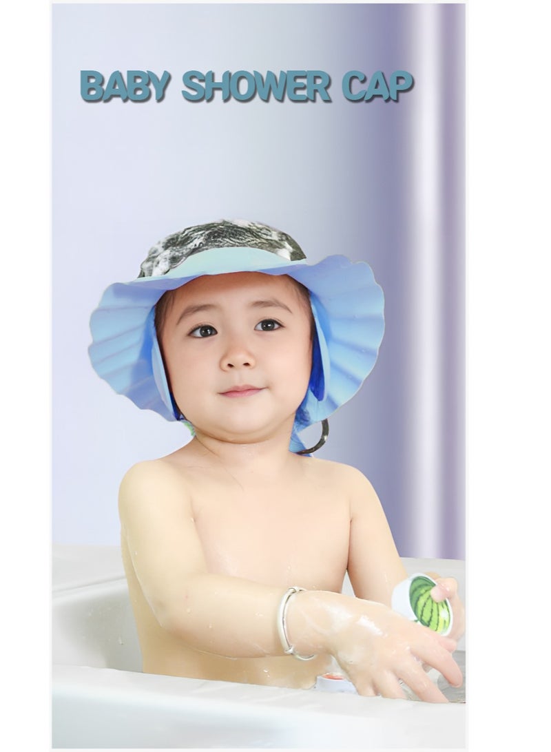 Adjustable Baby Bath Visor Infant Bathing Protection Cap Safe Shampoo Shower Hat with Ear Protection in Panda Theme - Image 2